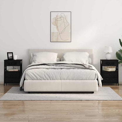 Armadio da Notte Rovere Nero 40 x 31 x 60 cm Legno multistrato | homemem39
