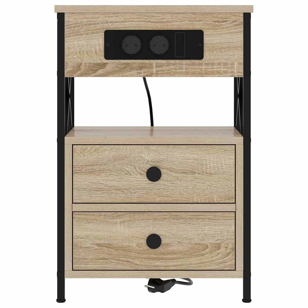 Armadio da Notte con cassetto Rovere Sonoma 40 x 31 x 60 cm