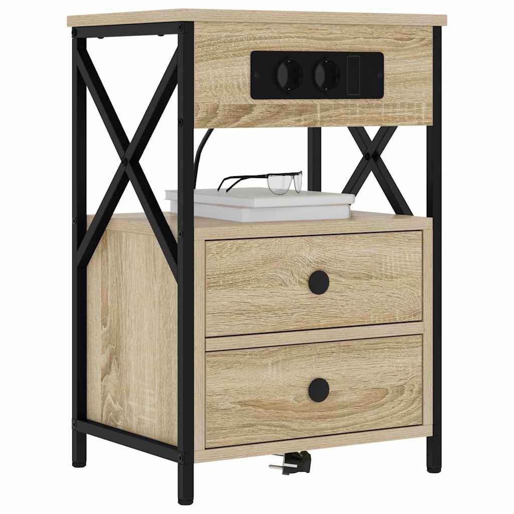 Armadio da Notte con cassetto Rovere Sonoma 40 x 31 x 60 cm