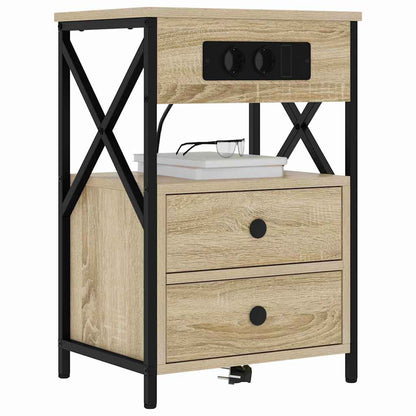 Armadio da Notte con cassetto Rovere Sonoma 40 x 31 x 60 cm