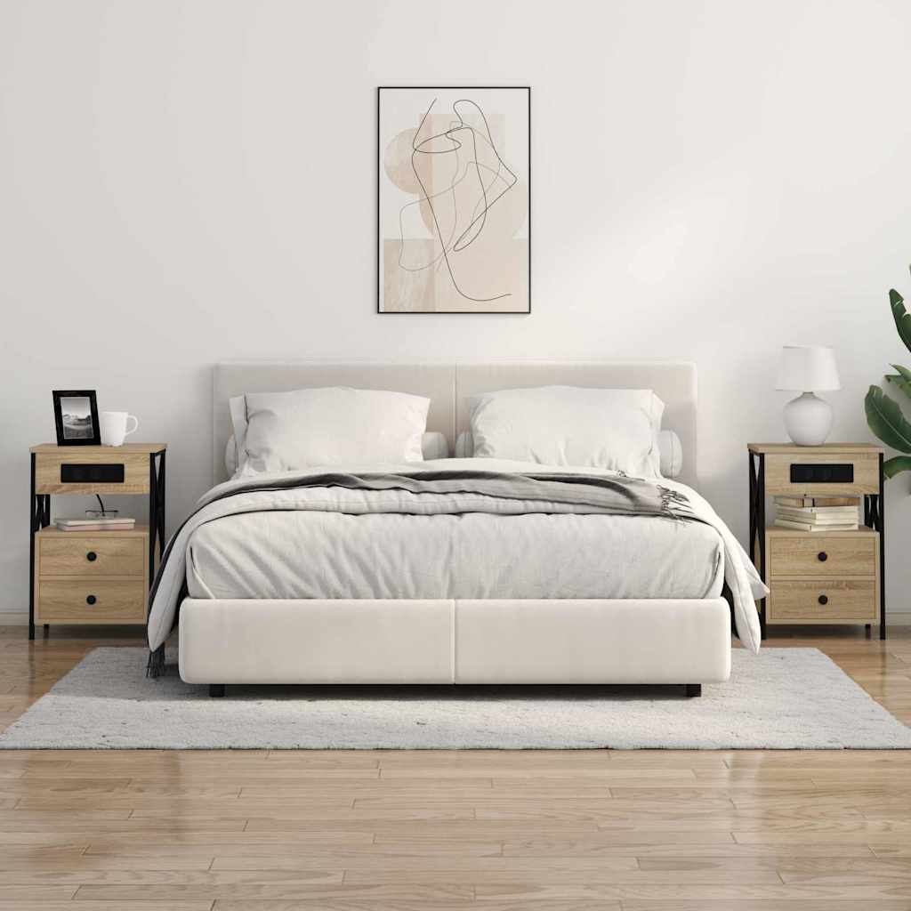 Armadio da Notte 2 pcs Rovere Sonoma 40 x 31 x 60 cm