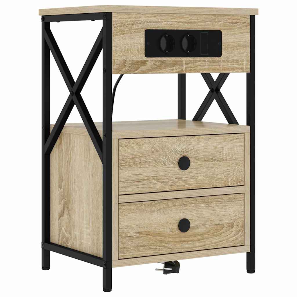 Armadio da Notte 2 pcs Rovere Sonoma 40 x 31 x 60 cm