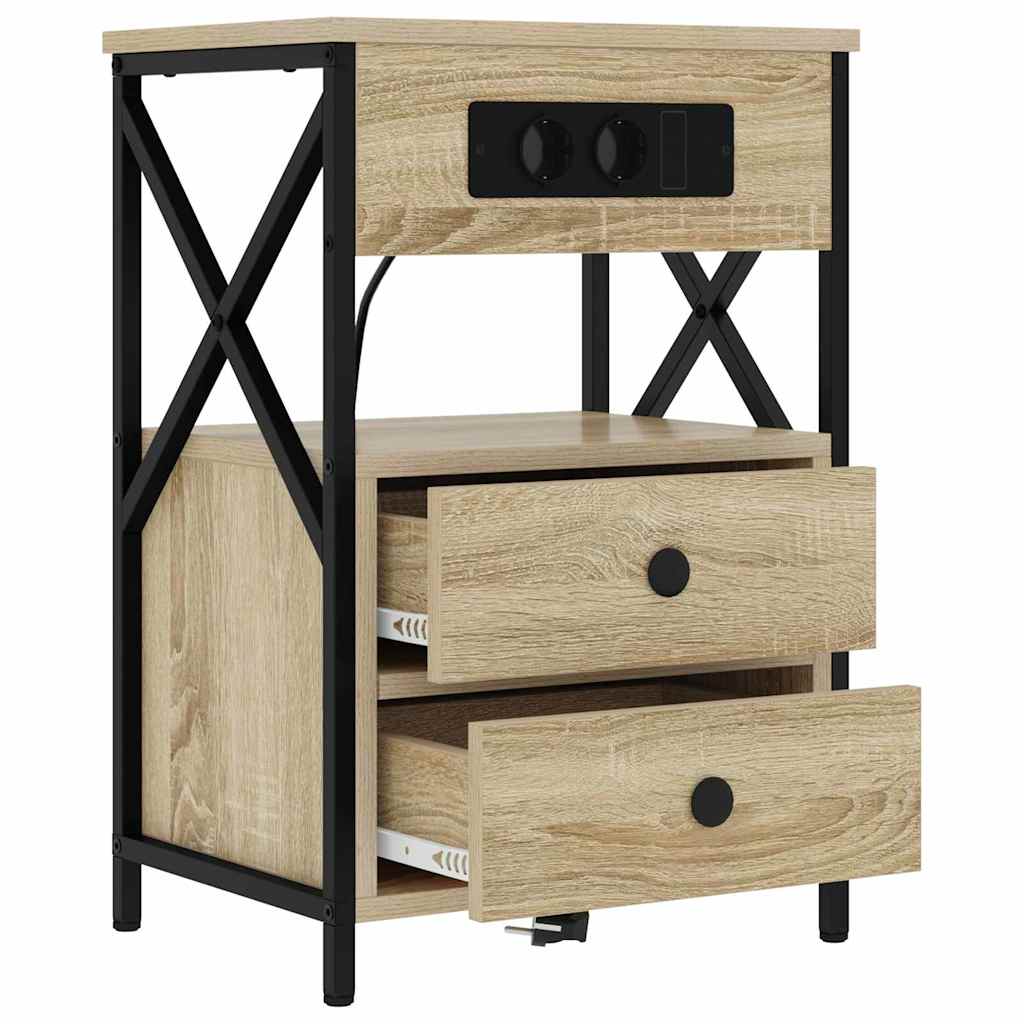 Armadio da Notte 2 pcs Rovere Sonoma 40 x 31 x 60 cm