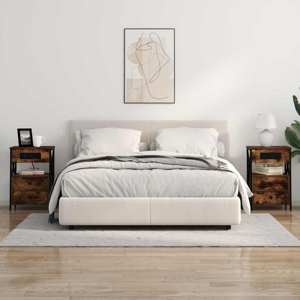 Armadio da Notte Rovere fumé 40 x 31 x 60 cm Legno multistrato | homemem39