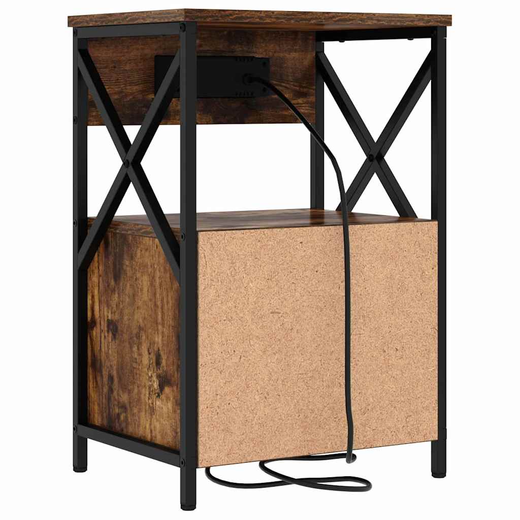 Armadio da Notte Rovere fumé 40 x 31 x 60 cm Legno multistrato | homemem39