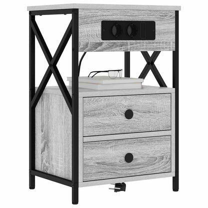 Armadio da Notte con cassetto Grigio Sonoma 40 x 31 x 60 cm | homemem39