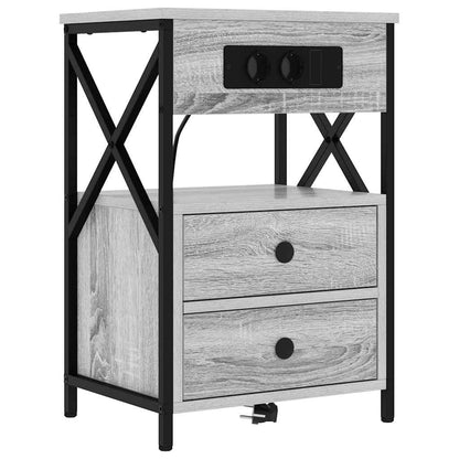 Armadio da Notte 2 pcs Grigio Sonoma 40 x 31 x 60 cm | homemem39