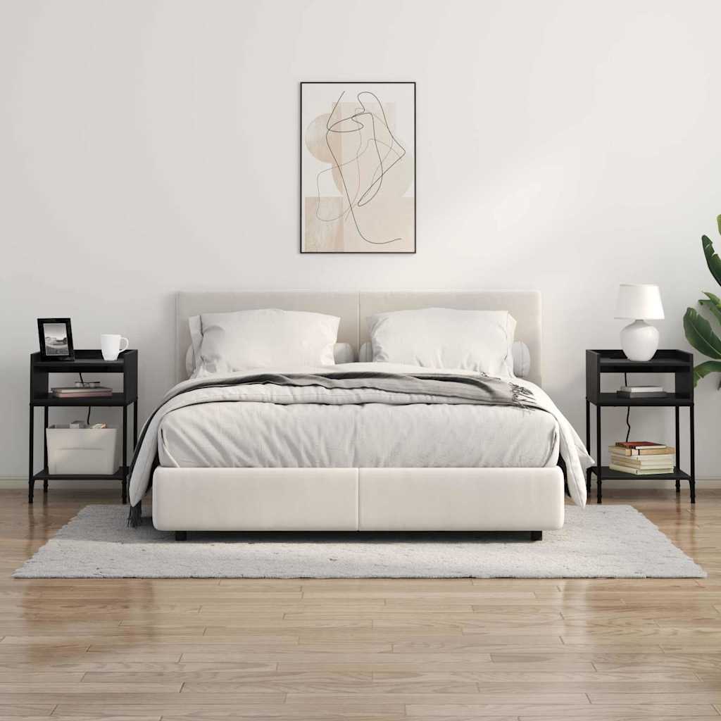 Armadio da Notte Rovere Nero 40 x 40 x 61 cm Legno multistrato | homemem39
