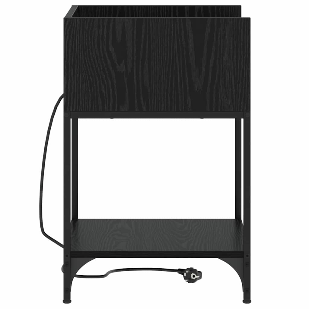Armadio da Notte 2 pcs Rovere Nero 40 x 40 x 61 cm | homemem39