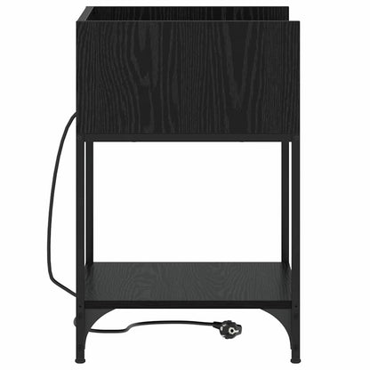 Armadio da Notte 2 pcs Rovere Nero 40 x 40 x 61 cm | homemem39