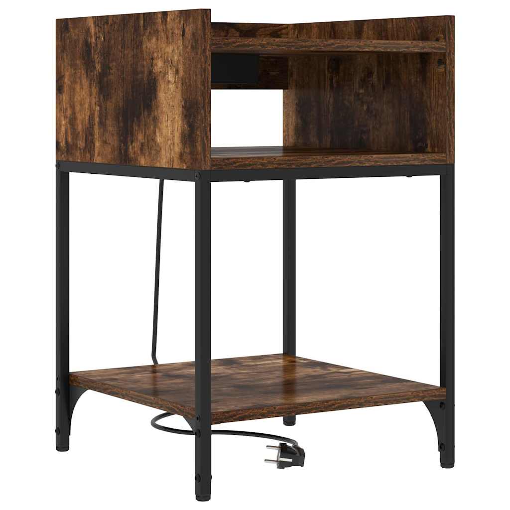 Armadio da Notte Rovere fumé 40 x 40 x 61 cm Legno multistrato | homemem39