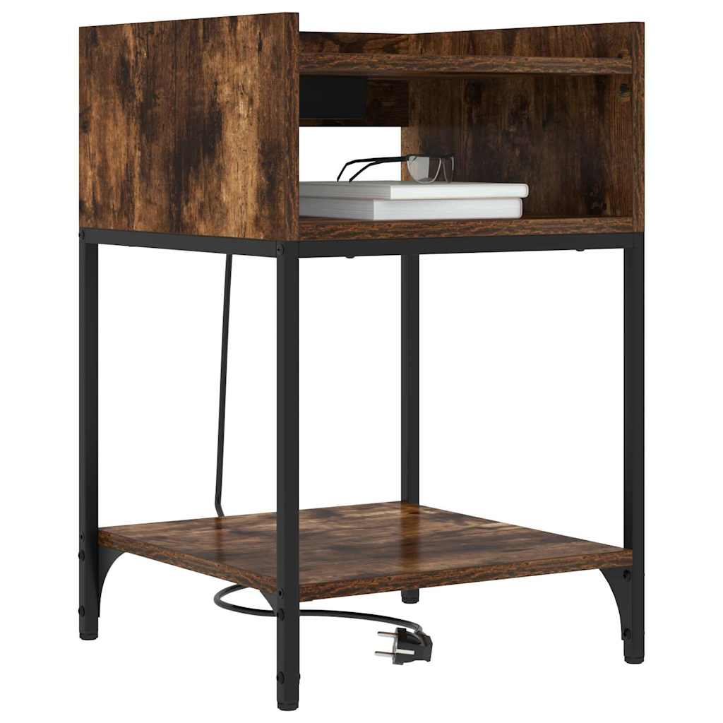 Armadio da Notte Rovere fumé 40 x 40 x 61 cm Legno multistrato | homemem39