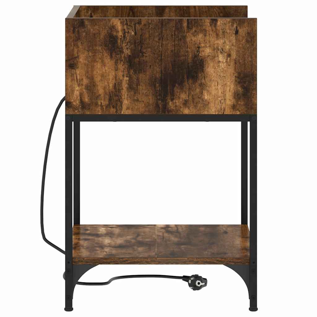 Armadio da Notte Rovere fumé 40 x 40 x 61 cm Legno multistrato | homemem39