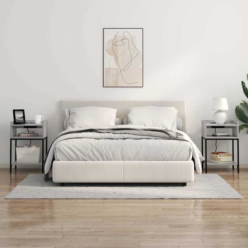 Armadio da Notte con lo scaffale Grigio Sonoma 40 x 40 x 61 cm | homemem39