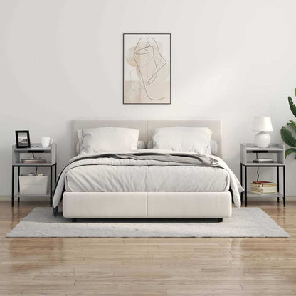 Armadio da Notte con lo scaffale Grigio Sonoma 40 x 40 x 61 cm | homemem39