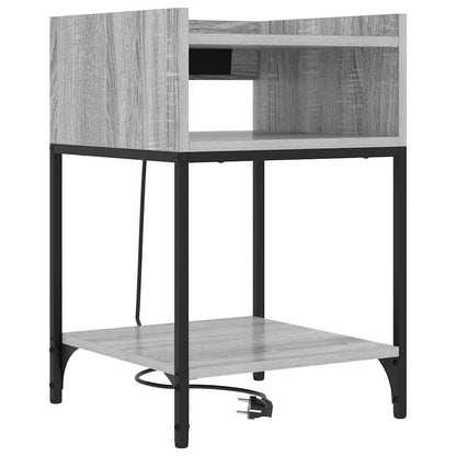 Armadio da Notte con lo scaffale Grigio Sonoma 40 x 40 x 61 cm | homemem39
