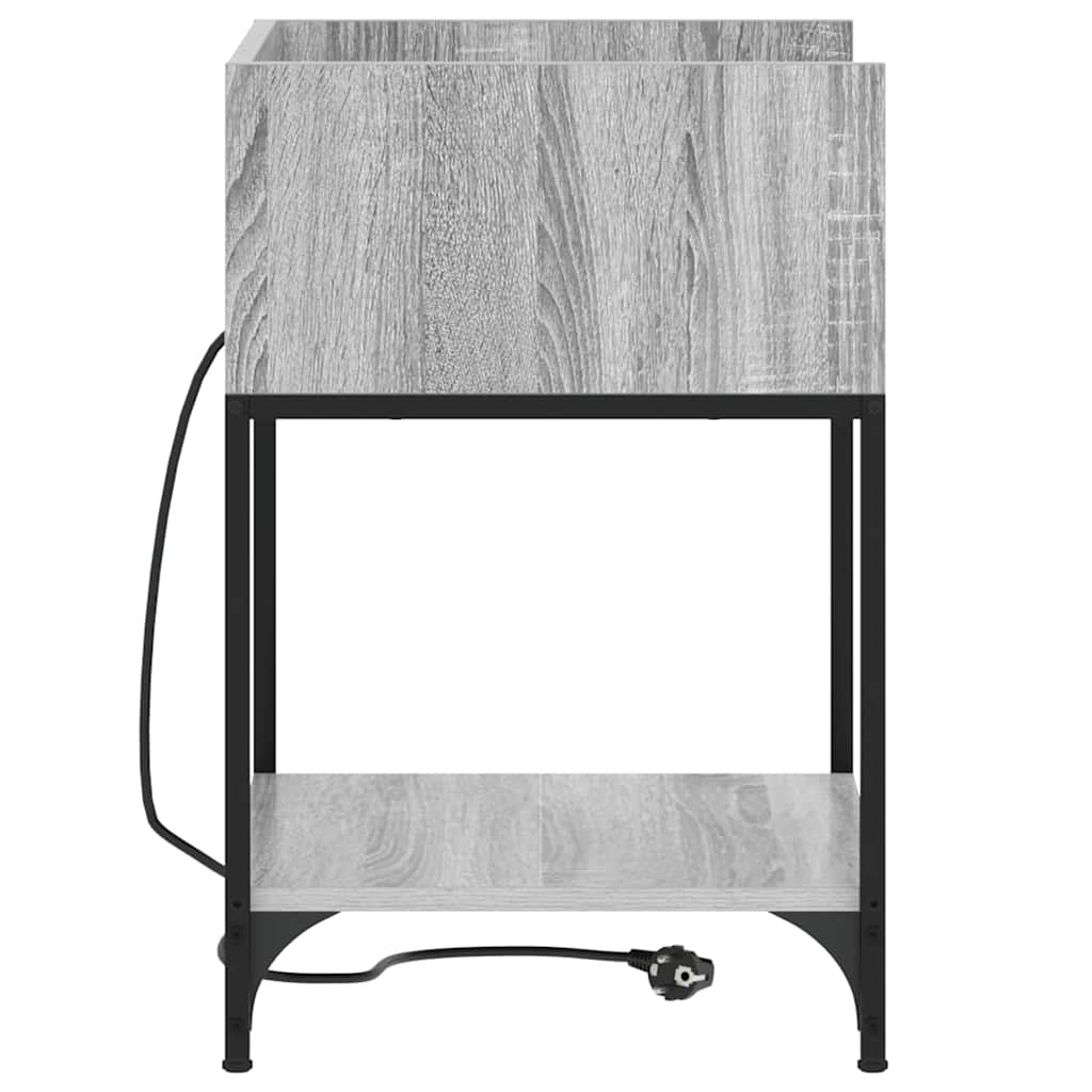 Armadio da Notte con lo scaffale Grigio Sonoma 40 x 40 x 61 cm | homemem39