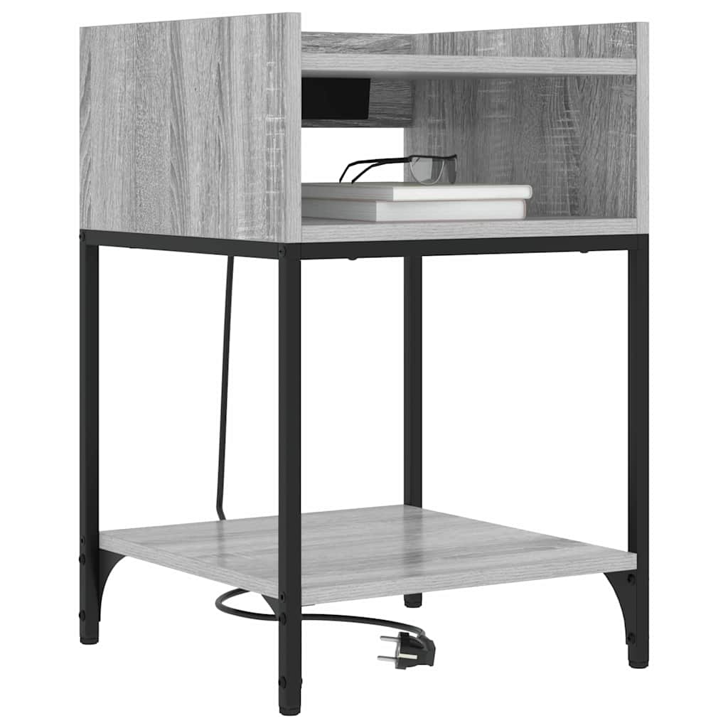 Armadio da Notte 2 pcs Grigio Sonoma 40 x 40 x 61 cm