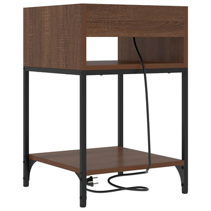 Armadio da Notte con lo scaffale Rovere Marrone 40 x 40 x 61 cm | homemem39