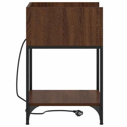 Armadio da Notte con lo scaffale Rovere Marrone 40 x 40 x 61 cm | homemem39