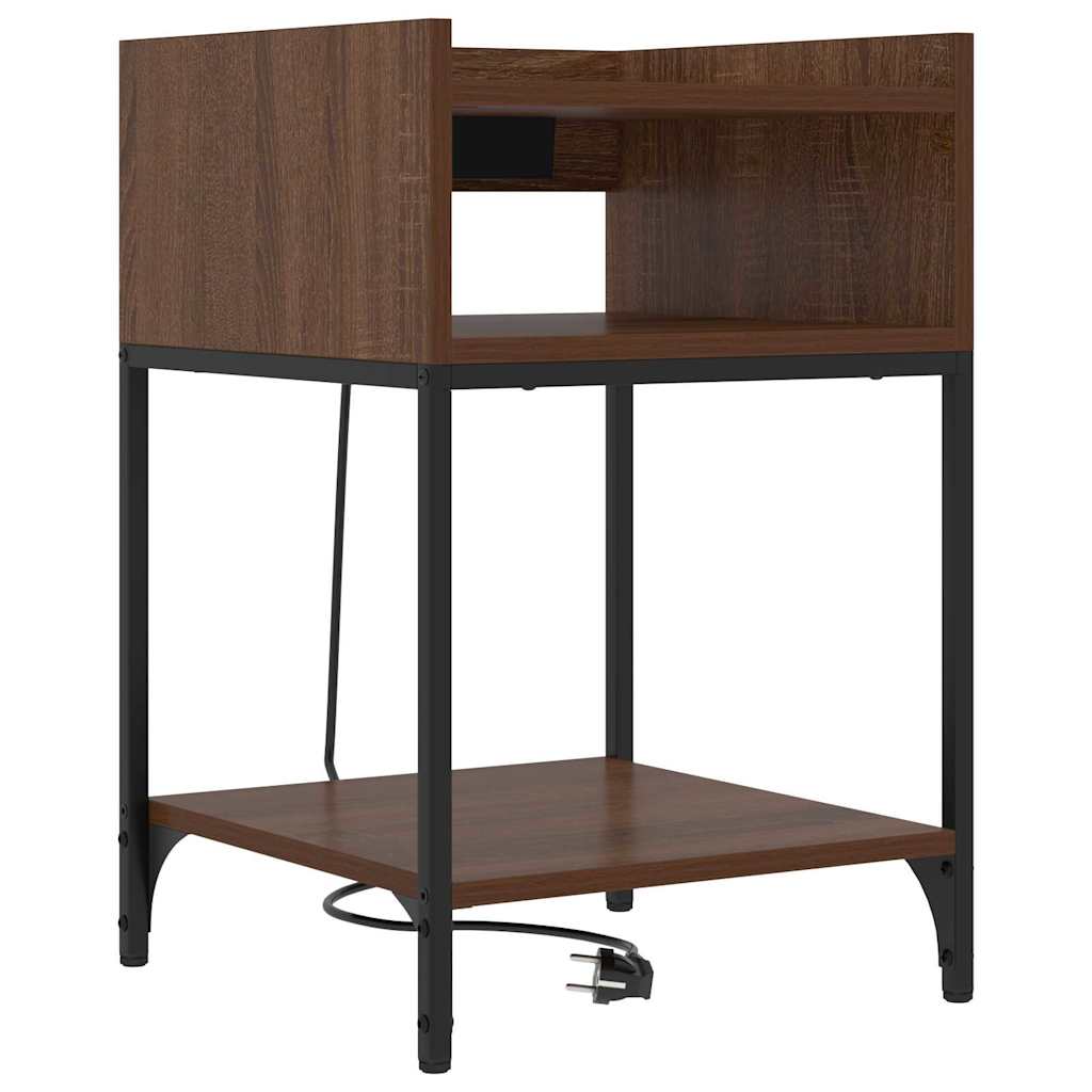 Armadio da Notte 2 pcs Rovere Marrone 40 x 40 x 61 cm | homemem39