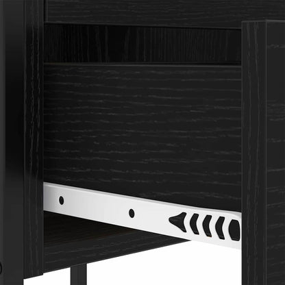 Armadio da Notte Rovere Nero 42 x 41 x 61 cm Legno multistrato | homemem39