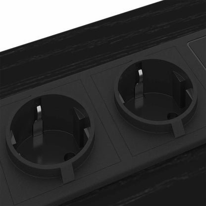 Armadio da Notte con cassetto 2 pcs Rovere Nero 42 x 41 x 61 cm | homemem39