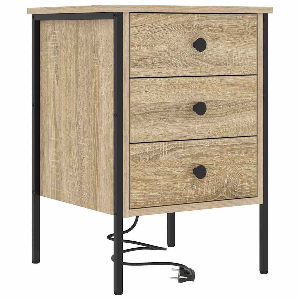 Armadio da Notte con cassetto Rovere Sonoma 42 x 41 x 61 cm | homemem39