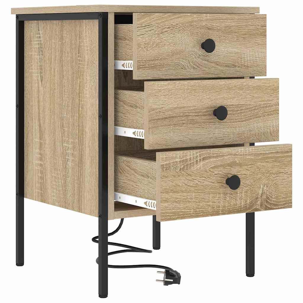 Armadio da Notte con cassetto Rovere Sonoma 42 x 41 x 61 cm | homemem39