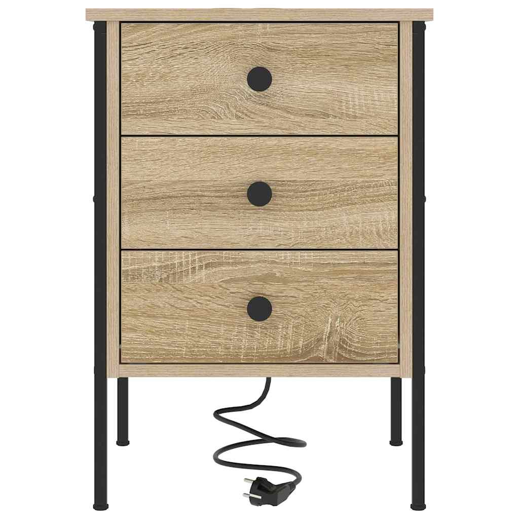 Armadio da Notte con cassetto Rovere Sonoma 42 x 41 x 61 cm | homemem39