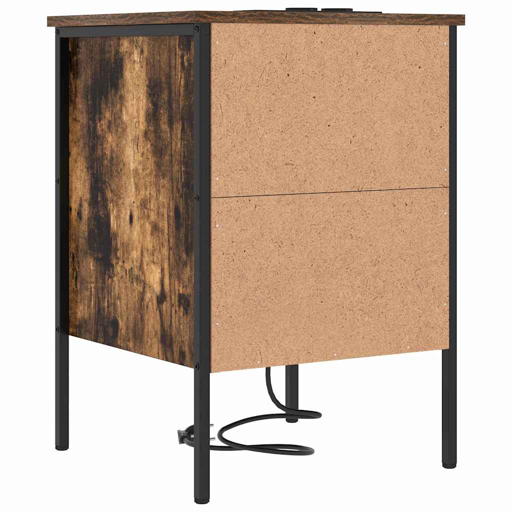 Armadio da Notte Rovere fumé 42 x 41 x 61 cm Legno multistrato | homemem39