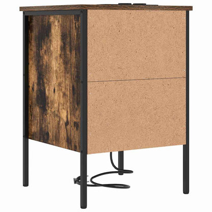Armadio da Notte Rovere fumé 42 x 41 x 61 cm Legno multistrato | homemem39