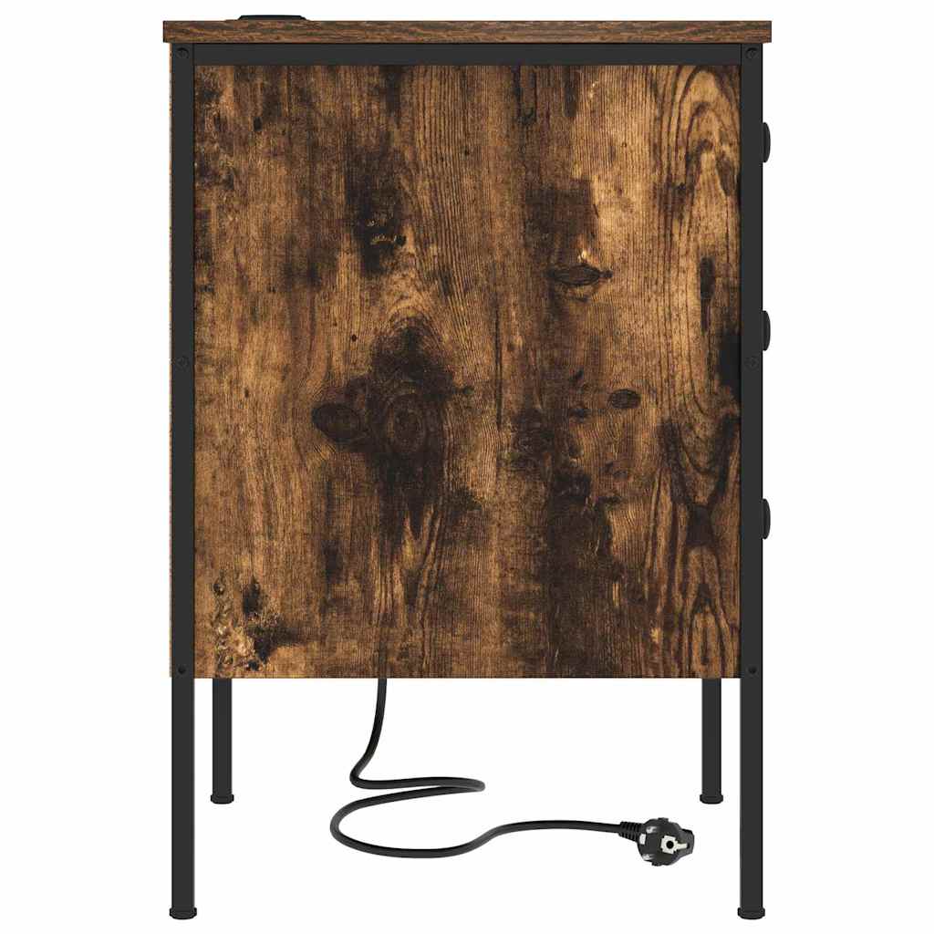 Armadio da Notte Rovere fumé 42 x 41 x 61 cm Legno multistrato | homemem39