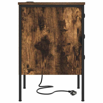 Armadio da Notte Rovere fumé 42 x 41 x 61 cm Legno multistrato | homemem39