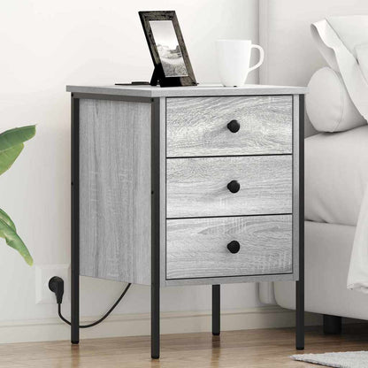 Armadio da Notte con cassetto Grigio Sonoma 42 x 41 x 61 cm | homemem39