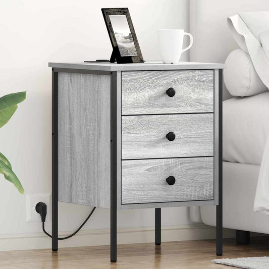 Armadio da Notte con cassetto Grigio Sonoma 42 x 41 x 61 cm | homemem39