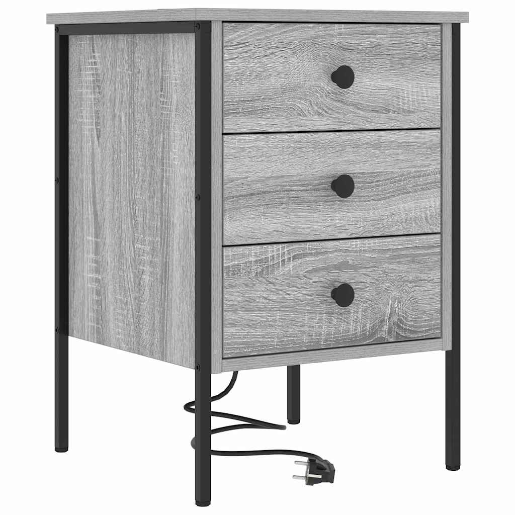 Armadio da Notte con cassetto Grigio Sonoma 42 x 41 x 61 cm | homemem39
