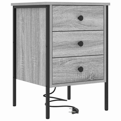 Armadio da Notte con cassetto Grigio Sonoma 42 x 41 x 61 cm | homemem39