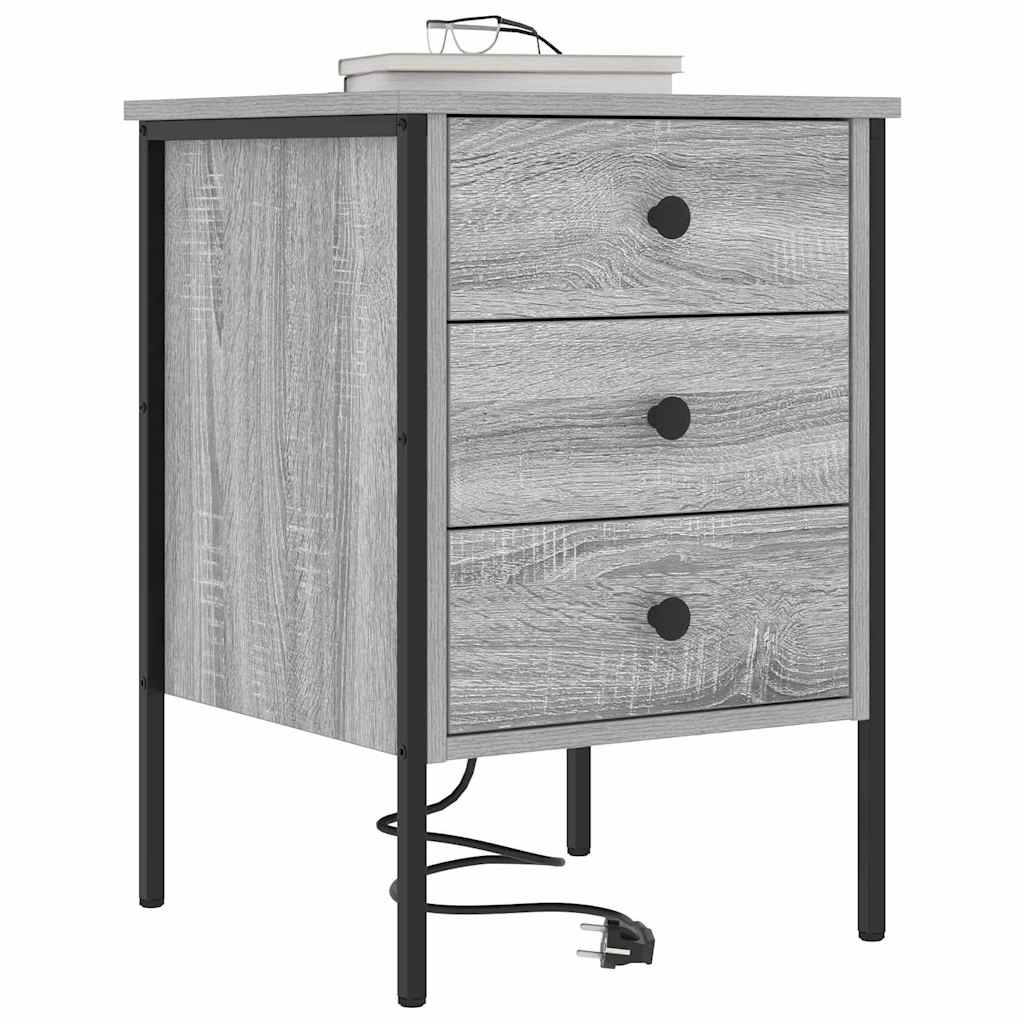 Armadio da Notte con cassetto Grigio Sonoma 42 x 41 x 61 cm | homemem39
