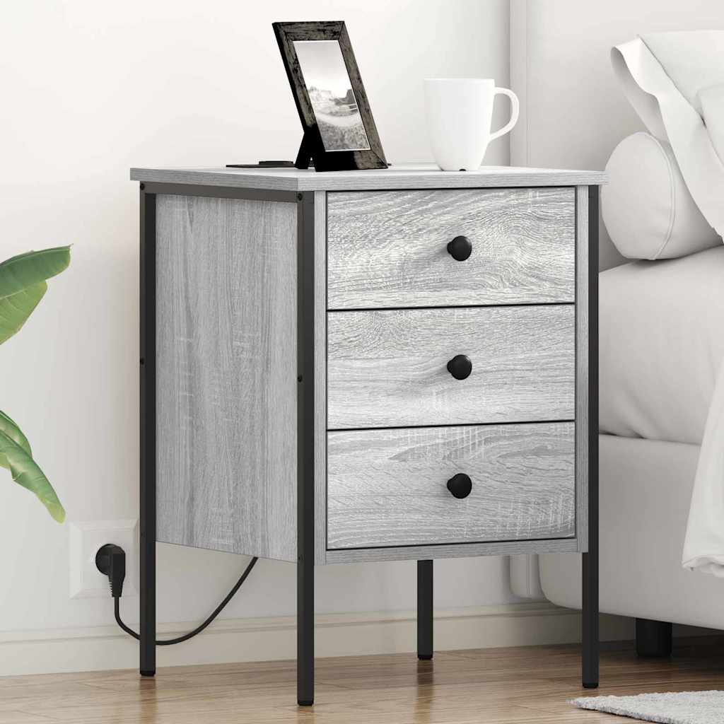 Armadio da Notte 2 pcs Grigio Sonoma 42 x 41 x 61 cm | homemem39