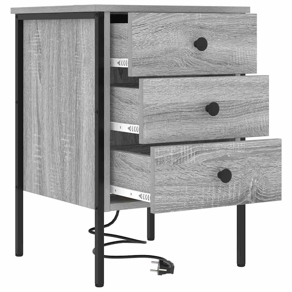 Armadio da Notte 2 pcs Grigio Sonoma 42 x 41 x 61 cm | homemem39
