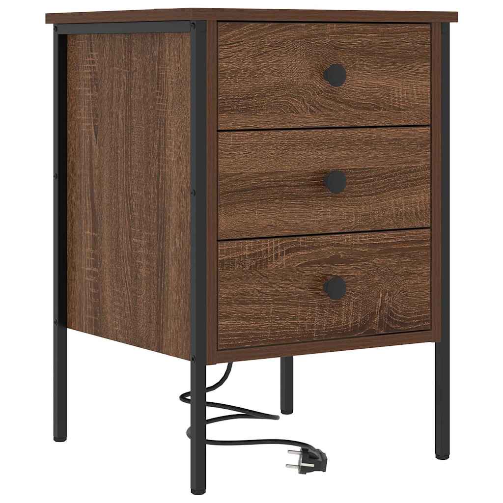 Armadio da Notte con cassetto Rovere Marrone 42 x 41 x 61 cm