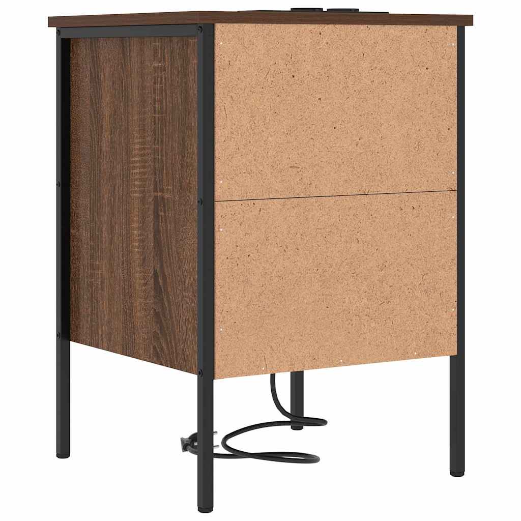 Armadio da Notte con cassetto Rovere Marrone 42 x 41 x 61 cm | homemem39