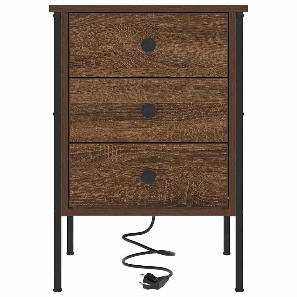 Armadio da Notte con cassetto Rovere Marrone 42 x 41 x 61 cm