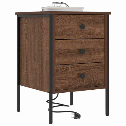 Armadio da Notte con cassetto Rovere Marrone 42 x 41 x 61 cm
