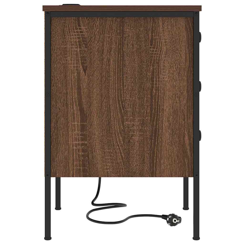 Armadio da Notte con cassetto Rovere Marrone 42 x 41 x 61 cm