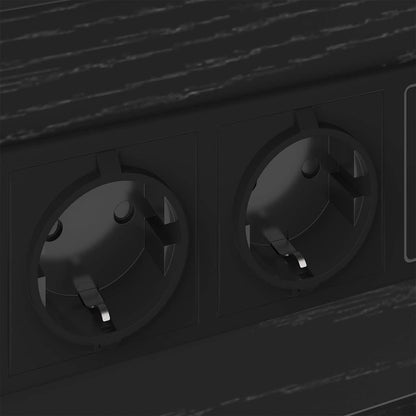 Armadio da Notte Rovere Nero 40 x 31 x 60 cm Legno multistrato | homemem39