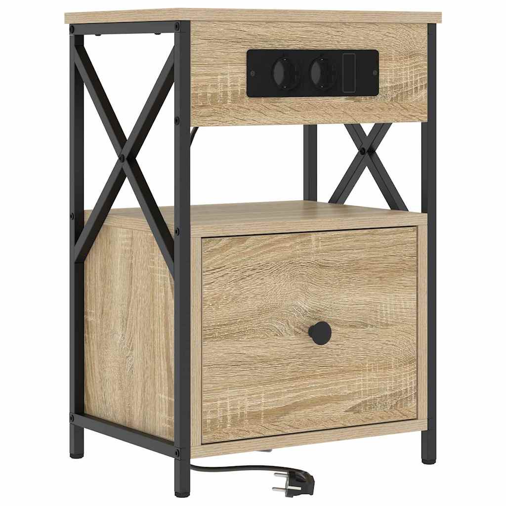 Armadio da Notte con cassetto Rovere Sonoma 40 x 31 x 60 cm