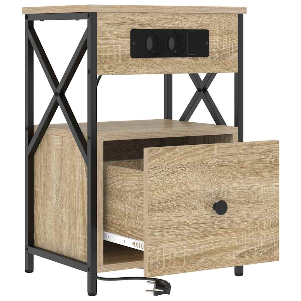Armadio da Notte con cassetto Rovere Sonoma 40 x 31 x 60 cm