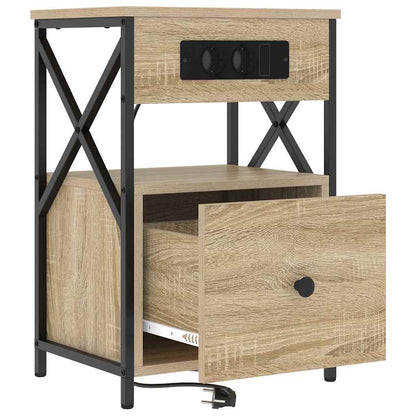 Armadio da Notte con cassetto Rovere Sonoma 40 x 31 x 60 cm